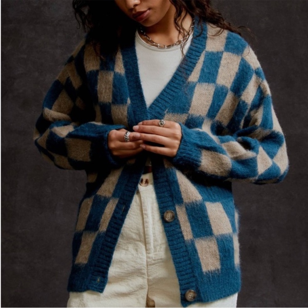 Checkered Cardigan